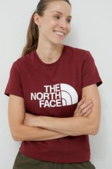 The North Face t-shirt bawełniany kolor bordowy. Czerwone t-shirty The North Face, m, bez wzorów, z bawełny, bez kołnierzyka, bez ramiączek. W wyprzedaży za 114.99 zł.