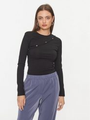 Samsøe Samsøe Bluzka Luanne F23300128 Czarny Regular Fit. Czarne bluzki Samsøe & Samsøe, l, bez wzorów, z syntetyku, bez kołnierzyka, bez ramiączek. Za 279.99 zł.