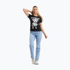 Koszulka damska Pitbull Puppy 2. Czarne t-shirty sportowe PITBULL, bez wzorów, bez ramiączek. Za 64.99 zł.