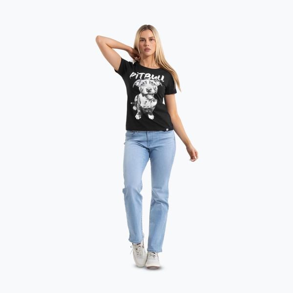 Koszulka damska Pitbull Puppy 2. Czarne t-shirty sportowe PITBULL, bez wzorów, bez ramiączek. Za 59.99 zł.