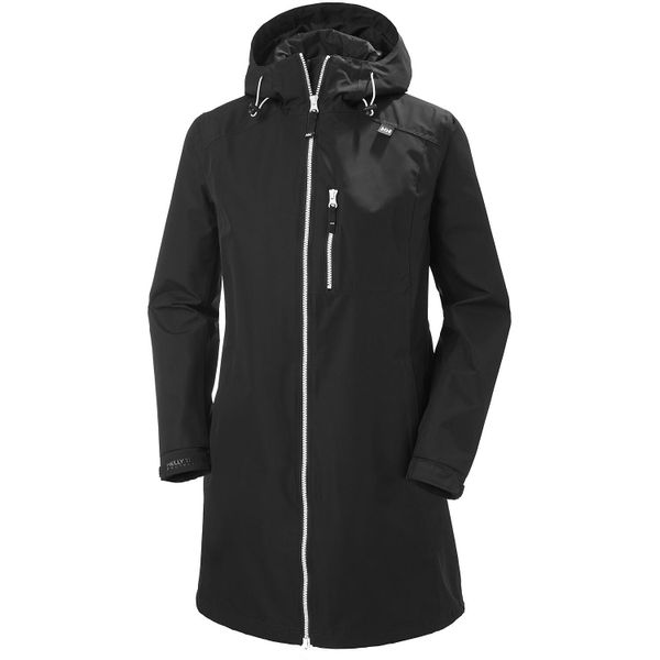 Damski długi płaszcz Helly Hansen Belfast. Czarne kurtki przeciwdeszczowe Helly Hansen, m, bez wzorów, z materiału. Za 680.55 zł.