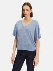Morgan Sweter 251-MDIX Niebieski Relaxed Fit. Niebieskie swetry Morgan, l, bez wzorów, z wiskozy, bez ramiączek. Za 129.99 zł.