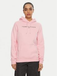 Tommy Jeans Bluza Linear DW0DW17324 Różowy Regular Fit. Czerwone bluzy Tommy Jeans, xl, bez wzorów, z bawełny, bez kaptura. Za 289.99 zł.