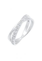Elli Damski zawijany elegancki z kryształami w srebrze próby 925 Sterling Silver Pierścionki 1 ct. Szare pierścionki Elli, srebrne. Za 378.99 zł.