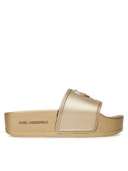 KARL LAGERFELD Klapki Kondo Maxi KL80819M Złoty. Żółte klapki KARL LAGERFELD, bez wzorów, z syntetyku, bez obcasa, bez zapięcia. Za 319.99 zł.