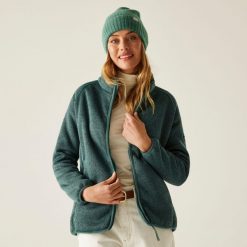 Polar damski rozsuwany Mellrey. Zielone bluzy z polaru Regatta, bez wzorów, z dzianiny. W wyprzedaży za 246.00 zł.