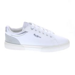 Kapcie PEPE JEANS KENTON COURT W Biały. Białe kapcie Pepe Jeans, bez wzorów, z jeansu. Za 239.99 zł.