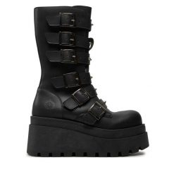 Botki Altercore. Czarne botki Altercore, bez wzorów, bez obcasa, na koturnie, bez zapięcia. Za 499.99 zł.