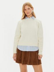 Weekend Max Mara Sweter Gabbia 2425366162 Écru Regular Fit. Swetry Weekend Max Mara, xxl, bez wzorów, z wełny, bez ramiączek. Za 509.99 zł.
