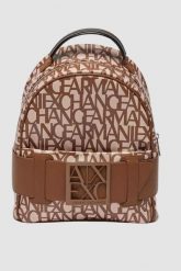 ARMANI EXCHANGE Mały brązowy plecak. Brązowe plecaki Armani Exchange, bez wzorów, bez dodatków. W wyprzedaży za 475.99 zł.