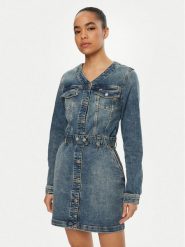 Tommy Jeans Sukienka jeansowa DW0DW19854 Niebieski Regular Fit. Niebieskie sukienki Tommy Jeans, xl, bez wzorów, z bawełny, bez kołnierzyka, bez ramiączek. Za 349.99 zł.