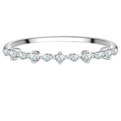 Glanzstücke München Pierscionek z Srebra Sterling w srebrze z Cyrkonia Pierścionki 1 ct Damski. Białe pierścionki Glanzstücke München, z cyrkonią, srebrne. Za 169.99 zł.