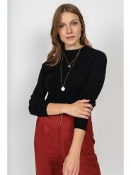 Perfect Cashmere Kaszmirowy sweter "Kylie" w kolorze czarnym rozmiar: XL. Czarne swetry Perfect Cashmere, xl, bez wzorów, z kaszmiru, bez ramiączek. Za 356.78 zł.