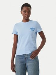 Tommy Jeans T-Shirt Bubble Logo DW0DW22310 Błękitny Regular Fit. Niebieskie t-shirty Tommy Jeans, m, bez wzorów, z bawełny, bez kołnierzyka, bez ramiączek. Za 149.99 zł.