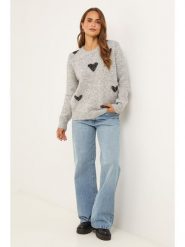 Soft Cashmere Sweter w kolorze jasnoszarym rozmiar: 36/38. Szare swetry Soft Cashmere, bez wzorów, klasyczne, bez ramiączek. Za 148.26 zł.