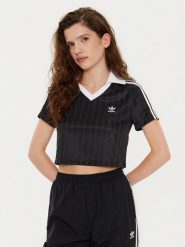 Adidas T-Shirt adicolor Football Jacquard JD2606 Czarny Slim Fit. Czarne t-shirty adidas, s, bez wzorów, z syntetyku, bez kołnierzyka, bez ramiączek. Za 99.99 zł.