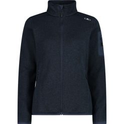 Bluza polarowa damska CMP Haze Jacket Knitted. Niebieskie bluzy z kapturem CMP, l, bez wzorów, z materiału, z kapturem, trekkingowe. Za 241.99 zł.