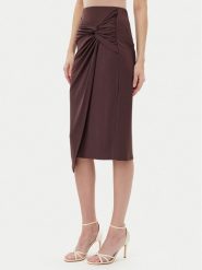 Rinascimento Spódnica midi CFC0123489003 Brązowy Regular Fit. Brązowe spódnice Rinascimento, xl, bez wzorów, z syntetyku, midi. Za 219.99 zł.