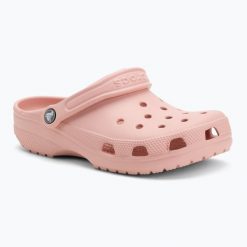 Klapki Crocs Classic. Czerwone klapki Crocs, bez wzorów, sportowe, bez obcasa, bez zapięcia. Za 209.00 zł.