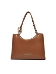 LOVE MOSCHINO Torebka JC4050PP1MLF0201 Brązowy. Brązowe shopper bag Love Moschino, bez wzorów, ze skóry, bez dodatków. Za 909.99 zł.
