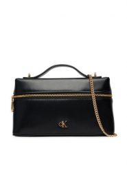 Calvin Klein Torebka Ck Beauty Case On Chain LV04F1134G Czarny. Czarne kopertówki Calvin Klein, bez wzorów, ze skóry, wizytowe, bez dodatków. Za 369.99 zł.