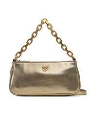 PINKO Torebka Half Moon Baguette Mini AI 25-26 PLTT 105069 A2O9 Złoty. Żółte listonoszki Pinko, bez wzorów, ze skóry, bez dodatków. Za 1,379.00 zł.