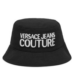 Kapelusz Versace Jeans Couture. Czarne kapelusze Versace Jeans Couture, bez wzorów, z jeansu. Za 319.99 zł.