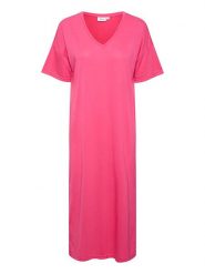 SAINT TROPEZ Sukienka w kolorze różowym rozmiar: XL. Różowe sukienki Saint Tropez, na co dzień, xl, bez wzorów, bez kołnierzyka, bez ramiączek, midi, proste. Za 96.60 zł.