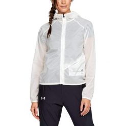 Kurtka sportowa damska Under Armour Qualifier Storm Packable. Białe kurtki przeciwdeszczowe Under Armour, m, bez wzorów, z nylonu, bez kaptura. W wyprzedaży za 217.00 zł.
