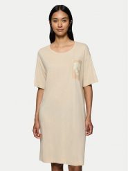 Triumph Koszula nocna Endless Comfort 10222570 Beżowy Relaxed Fit. Brązowe koszule nocne Triumph, bez wzorów, z bawełny, bez ramiączek. Za 149.99 zł.