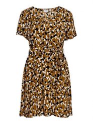 Vila Sukienka w kolorze jasnobrązowym rozmiar: 38. Brązowe sukienki Vila, na co dzień, s, bez wzorów, z tkaniny, klasyczne, bez kołnierzyka, bez ramiączek, midi, proste. Za 70.08 zł.