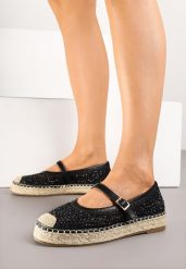 Czarne Ażurowe Espadryle z Plecionką Rineviella. Czarne espadryle Born2be, w ażurowe wzory, eleganckie, bez obcasa. W wyprzedaży za 76.49 zł.