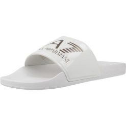 Sandały EMPORIO ARMANI SCARPE BEACHWEAR Biały. Białe sandały EA7, bez wzorów, z syntetyku, bez obcasa, bez zapięcia. Za 179.99 zł.