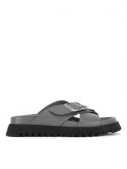 G-Star Raw Klapki DEBRA-25SS469 Szary. Szare klapki G-Star, bez wzorów, ze skóry, retro, bez obcasa, bez zapięcia. Za 239.99 zł.
