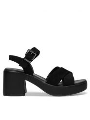 Lasocki Sandały WI16-MIKS-02 Czarny. Czarne sandały Lasocki, bez wzorów, ze skóry, bez obcasa, na słupku, bez zapięcia. Za 169.99 zł.