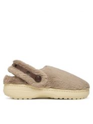 Crocs Kapcie Classic Unfurgettable Clog 211116 Beżowy. Brązowe kapcie Crocs, bez wzorów, z materiału. Za 219.99 zł.