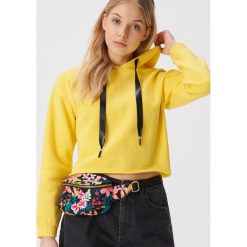 Gładka bluza z kapturem - Żółty. Żółte bluzy Sinsay, l, bez wzorów, bez ramiączek, z kapturem. Za 39.99 zł.