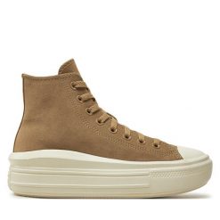 Trampki Converse. Brązowe trampki Converse, bez wzorów, retro, bez zapięcia. Za 289.99 zł.