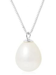 Pearl Addict Srebrny naszyjnik z zawieszką - dł. 42 cm rozmiar: onesize. Szare naszyjniki Pearl Addict, z materiału, z perłą, srebrne. Za 208.99 zł.