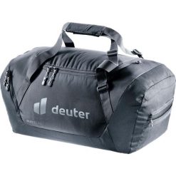 Torba podróżna Deuter Duffel 50. Czarne torby podróżne Deuter, bez wzorów, z materiału. Za 351.99 zł.