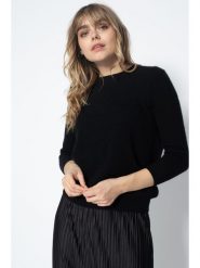 Perfect Cashmere Kaszmirowy sweter "Vanessa" w kolorze czarnym rozmiar: L. Czarne swetry Perfect Cashmere, l, bez wzorów, z kaszmiru, bez ramiączek. Za 272.95 zł.