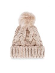 4F Czapka 4FWAW24ACAPF411 Beżowy. Brązowe czapki zimowe 4f, bez wzorów, z materiału. Za 79.99 zł.