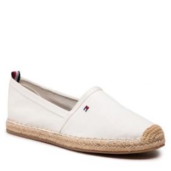 Espadryle Tommy Hilfiger. Białe espadryle Tommy Hilfiger, bez wzorów, bez obcasa. Za 139.99 zł.
