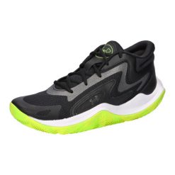 Buty do koszykówki Under Armour Jet '25 black/metallic black. Czarne buty trekkingowe Under Armour, bez wzorów, z materiału, przed kolano, bez zapięcia, do koszykówki. Za 391.20 zł.