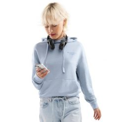 Bluza dresowa z kapturem Lifestyle damska SIROKO Splash-W. Niebieskie bluzy SIROKO, xl, bez wzorów, z bawełny, eleganckie, bez ramiączek, z kapturem. Za 85.00 zł.