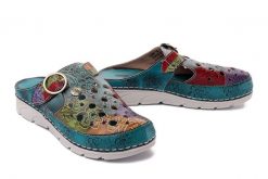 LAURA VITA Dorry 08 turquoise, klapki damskie. Klapki LAURA VITA, bez wzorów, ze skóry, bez obcasa, na koturnie, bez zapięcia. Za 304.90 zł.