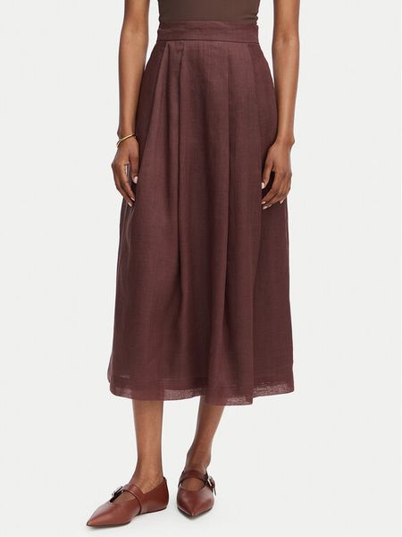 Marella Spódnica trapezowa Gettito 2613101042 Brązowy Regular Fit. Brązowe spódnice Marella, bez wzorów, trapezowe. Za 824.99 zł.