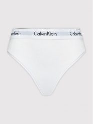 Calvin Klein Underwear Stringi 000QF5117E Biały. Białe stringi Calvin Klein Underwear, bez wzorów, z bawełny. Za 79.99 zł.