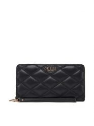 Guess Duży Portfel Damski SWQG96 32163 Czarny. Czarne portfele Guess, z aplikacjami, ze skóry. Za 259.99 zł.