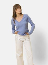 Just Cashmere Kaszmirowy sweter "Phoebe" w kolorze błękitnym rozmiar: XXL. Niebieskie swetry Just Cashmere, xxl, bez wzorów, z kaszmiru, bez ramiączek. Za 367.22 zł.